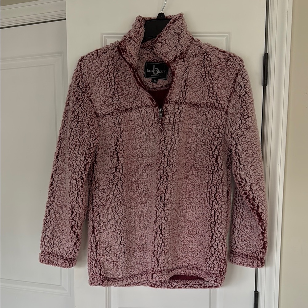 Boxercraft Pink Teddy Jacket Plush Fleece High Collar